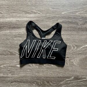 Nike Black Sports Bra with Bold Logo